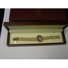 Jules Jurgensen Apropos Goldr Metal Band Silver Dial Ladies Watch In Box