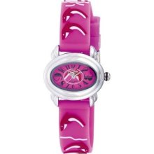 Juniors Dolphin Design Watch in Dark Pink ...