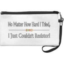 Just Couldn't Resistor Wristlet Purse