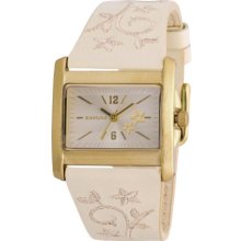 Kahuna Women's Quartz Watch With Gold Dial Analogue Display And Beige Plastic Or Pu Strap Kls-0266L