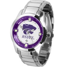 Kansas State Logo- Mens Titan Steel Watch