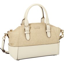 kate spade new york Charlott Street Fabric Small Sloan Satchel Sand/Cream