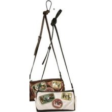 Kathy Van Zeeland Globe Trotter Barrel Crossbody Handbag