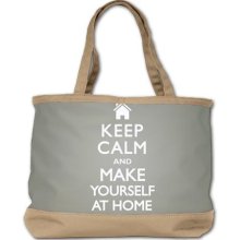 Keep Calm Make Yourself Home bag