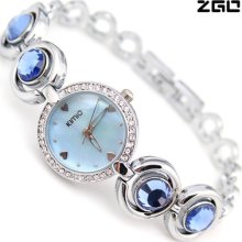 Kimio Women's Elegant Diamond Bracelet Band Quartz Watch Wrist Watch 1pc