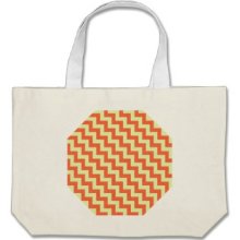 Koi Orange & Light Yellow Zigzag Chevron. Elegant Canvas Bag