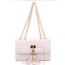 Korean Fashion Long Chain Fringe Embellished Purse Shoulder Fashion Bags S010