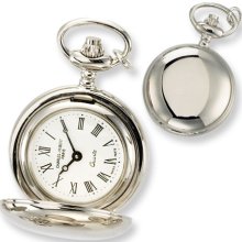 Ladies Charles Hubert Polished Chrome Finish Brass Pendant Watch