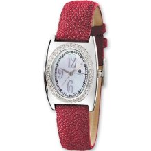 Ladies Charles Hubert Red Stingray 0.75ct. Diamond 29x32mm Watch ...