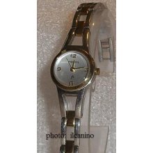 Ladies Fossil F2 2 Tone Gold/ss Watch Es-9495