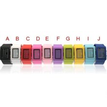 Ladies / Mens Binary Silicon LED NEON Wrist Watch ( 11 Color Choice )