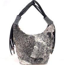 Lamb Fur Shoulder Bag Hobo Handbag