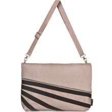 LAP TOP 13 cross body Bag, Light GREY Messenger bag, Medium size, Faux leather Vegan Clutch - Liri