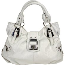 Large White Leatherette Bag