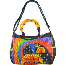 Laurel Burch ` Celestial Joy ` Satchel Handbag Purse Sun