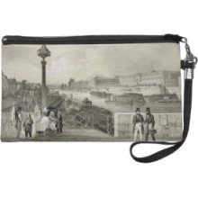 Le Louvre, engraved by Auguste Bry (engraving) Wristlet Purses