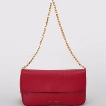 Leather Bags/ ! Brand Women Shoulder Bag/ Gourmette Small Bag in Ferrari Leather Bordeaux /Bags Women