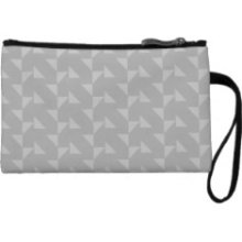 Light Gray Geometric Abstract Pattern. Wristlet Clutches