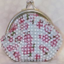 Little Change Purse with Pink Flowers