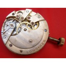 Longines Pocketwatch Movement , Crown & Dial For Parts B-89