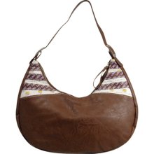 LSU Tigers Brown Patterned Hobo Purse