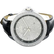 Luxurman Mens Diamond Watch 0.18