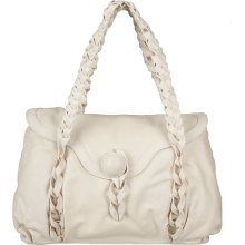 Made in Italy Desmo Ivory Deerskin Satchel (Ivory)