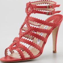 Manolo Blahnik Ries Pinked Strap Sandal