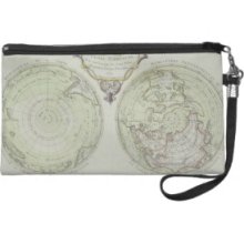 Map of the World 14 Wristlet Purses