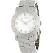 Marc By Marc Jacobs 'amy' Crystal Bracelet Watch Silver Mbm3054