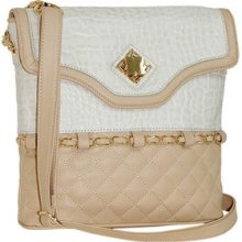 Marc Chantal Misty Embossed Matte Leather Cross-body With Quilting/nud/4716