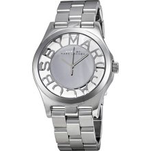 Marc Jacobs Henry Skeleton Silver Dial Stainless Steel Ladies Watch Mbm3205