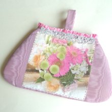 Marie Antoinette - Silk Moire - Lace - Garden - Derby - Wristlet - Handbag - Lavender - Pink - Floral - Wedding - Bride - Flower girl