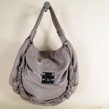 MARNI Taupe Leather Hobo Handbag