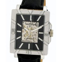 Mastertime Mens Automatic Skeleton Black Watch 5atm