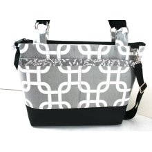 Medium Zippered Handbag in Gotcha with Adjustable Cross Body Strap