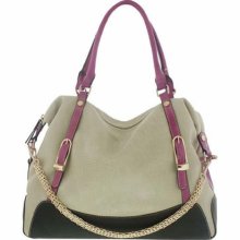 Melie Bianco Handbags Monique Colorblock Crossbody Satchel Bone Hot