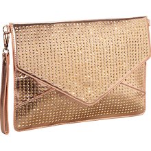 Melie Bianco Janelle Clutch Rose Gold