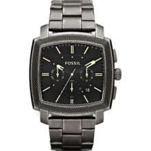 Men Fossil JR1397 Stainless Steel Case and Bracelet Black Dial