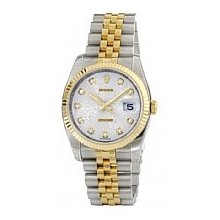 Men's Diamond Rolex Datejust 2012 Watch, Yellow Gold & Stainless Steel