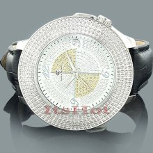 Mens Diamond Watches: Unique Super Techno Watch 0.12ct