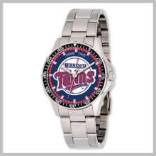 Men's Mlb Stainless Steel Minnesota Twins Coach Watch