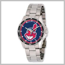 Men's Mlb Stainless Steel Cleveland Indians Coach Watch