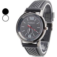 Men's Plastic Analog Quartz Wrist Watch (Black)