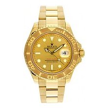 Men's Yachtmaster Rolex, 18k Yellow Gold w/ Champagne Dial - Pre-Owned