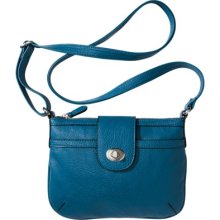 Merona Top Zip Crossbody - Blue