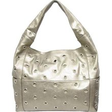 Metallic Circle Grommet Shoulder Bag ...