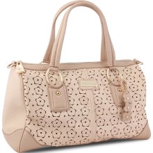 Miadora 'Connie' Blush Laser-cut Satchel