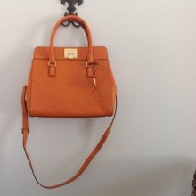 Michael Kors Astrid Lg. Satchel In Tangerine - Retail $448