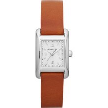 Michael Kors Watch Women's Luggage Leather Strap 22x20mm Mk2257